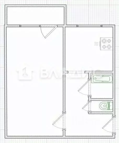 1-к кв. Пензенская область, Пенза ул. Карпинского, 7 (30.0 м) - Фото 1