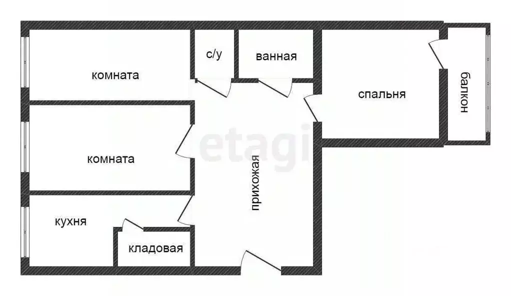 3-к кв. Приморский край, Владивосток ул. Нейбута, 45 (67.0 м) - Фото 1