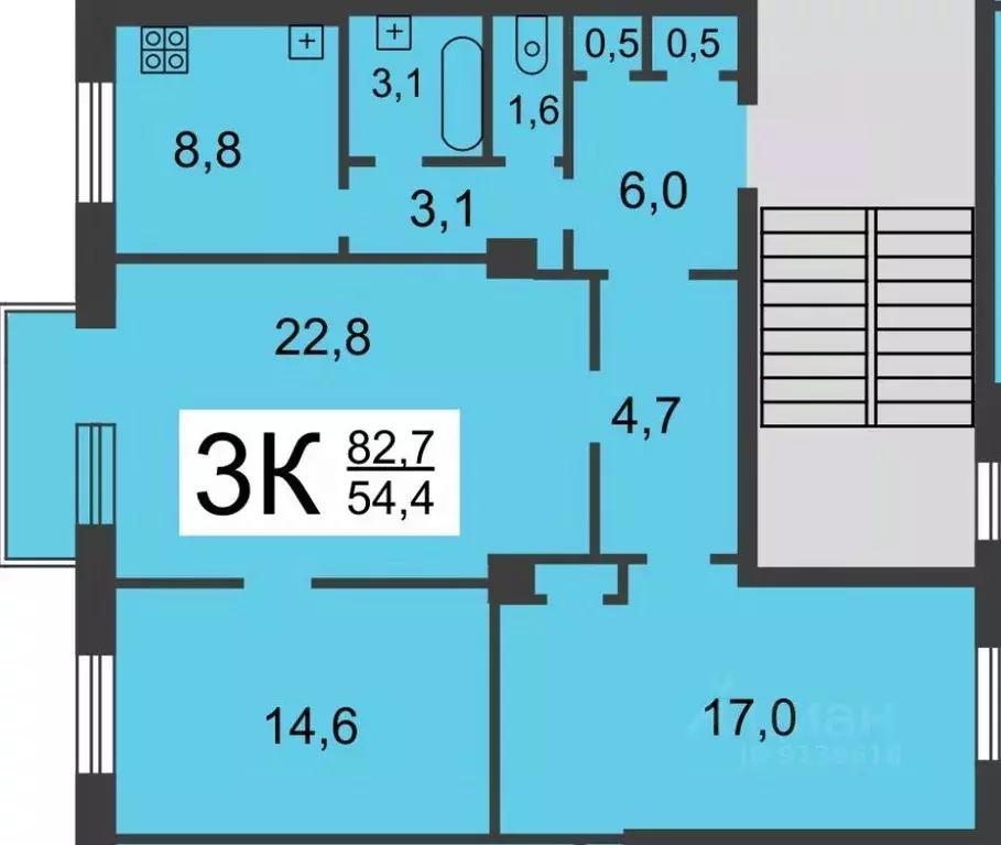3-к кв. Нижегородская область, Нижний Новгород Соцгород жилрайон, ... - Фото 2