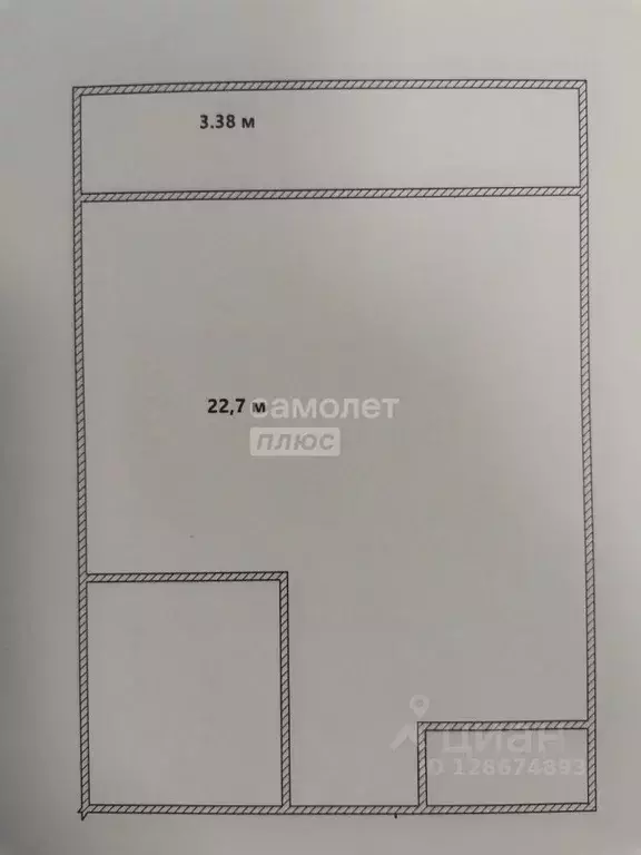Студия Тюменская область, Тюмень ул. Новоселов, 107к1 (26.0 м) - Фото 1