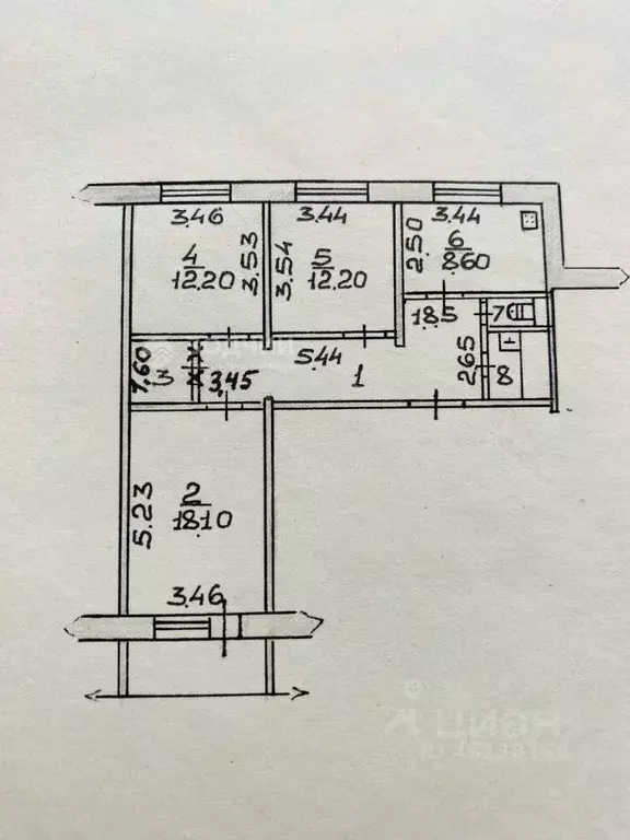 3-к кв. Чувашия, Чебоксары Тополиная ул., 17 (73.0 м) - Фото 2