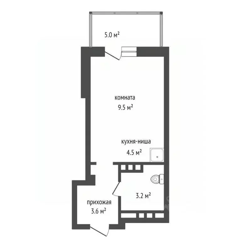 Студия Красноярский край, Красноярск ул. Лесников, 49 (22.3 м) - Фото 1