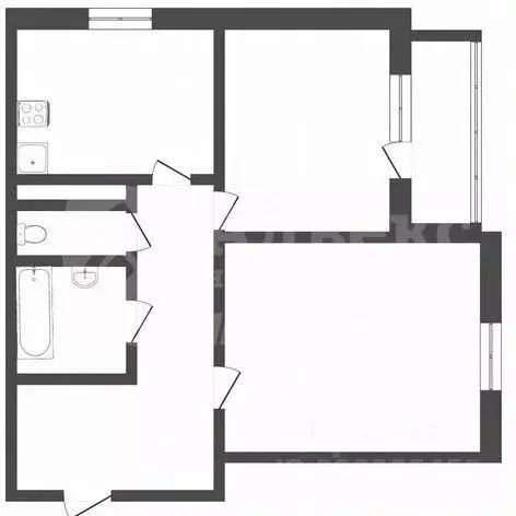 2-к кв. Тюменская область, Тюмень ул. Александра Протозанова, 16к1 ... - Фото 2