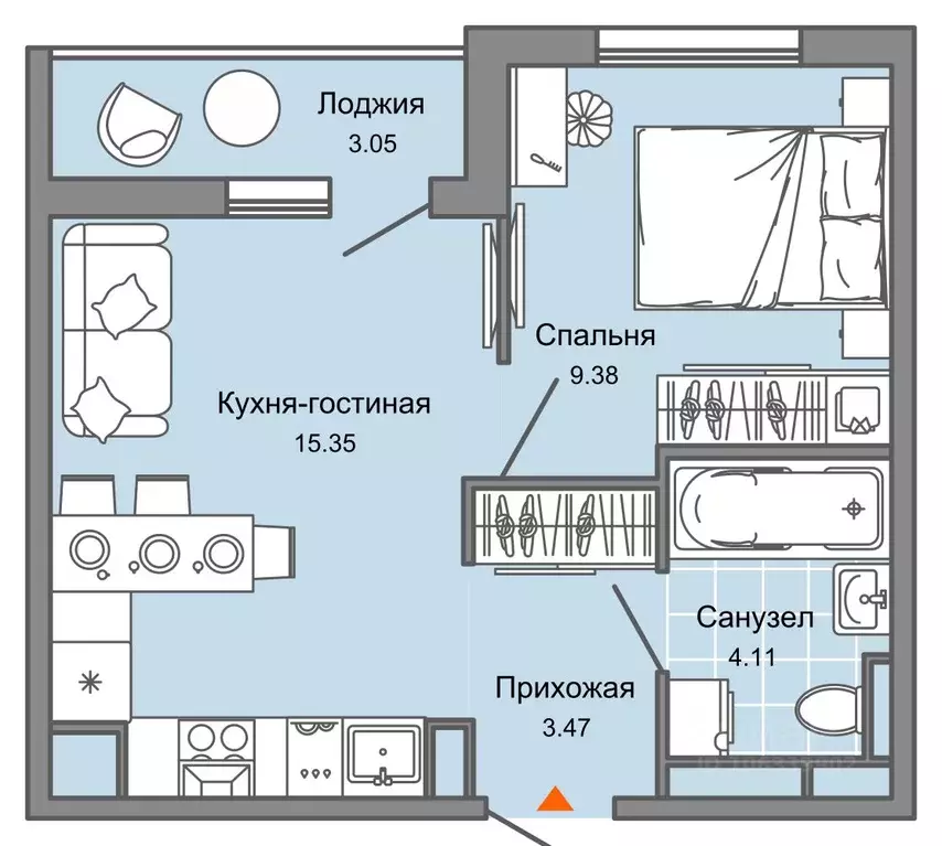 2-к кв. Ульяновская область, Ульяновск Новый Город мкр, Светлые ... - Фото 0