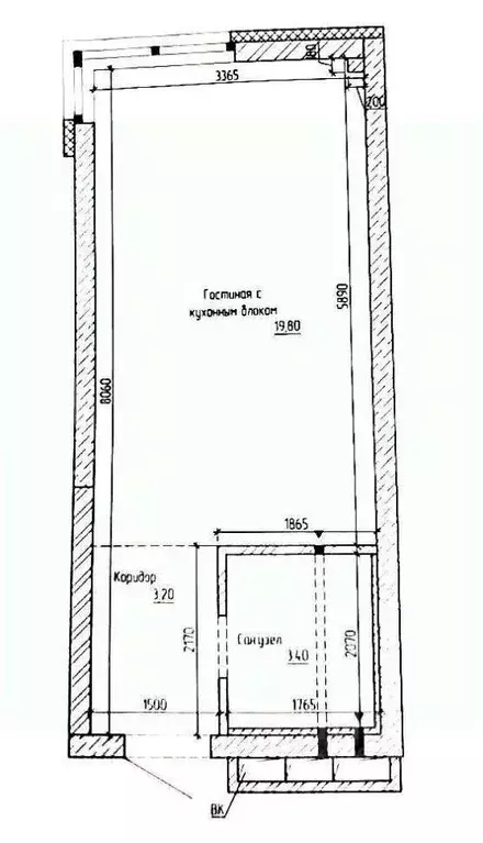 1-к кв. Кемеровская область, Кемерово просп. Притомский, 25к4 (26.8 м) - Фото 2