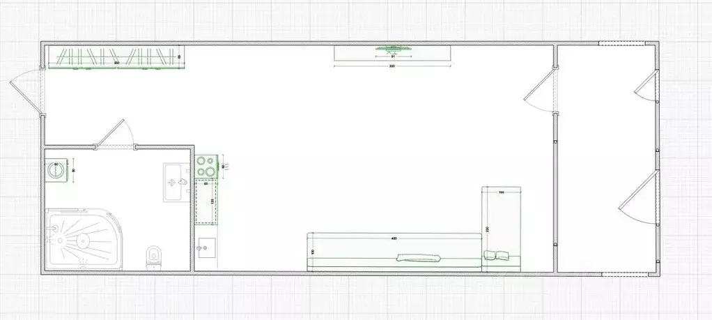 Студия Санкт-Петербург ул. Плесецкая, 10 (21.9 м) - Фото 2