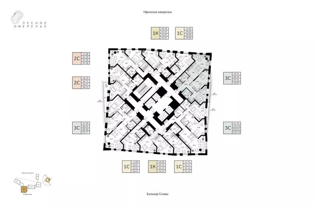 3-к кв. Башкортостан, Уфа ул. Чудинова (87.01 м) - Фото 2