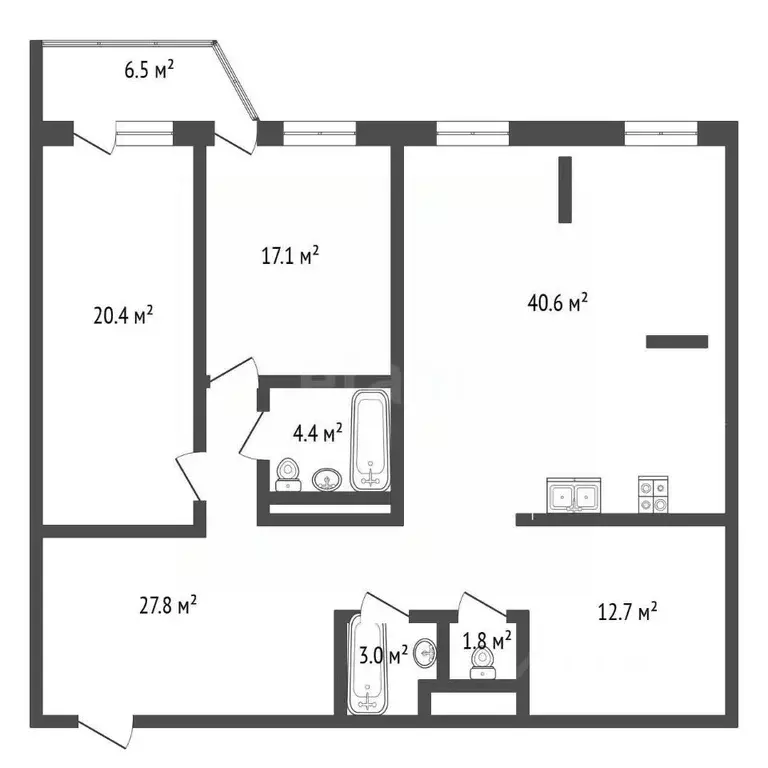 3-к кв. Краснодарский край, Геленджик ул. Мира, 40 (134.3 м) - Фото 1