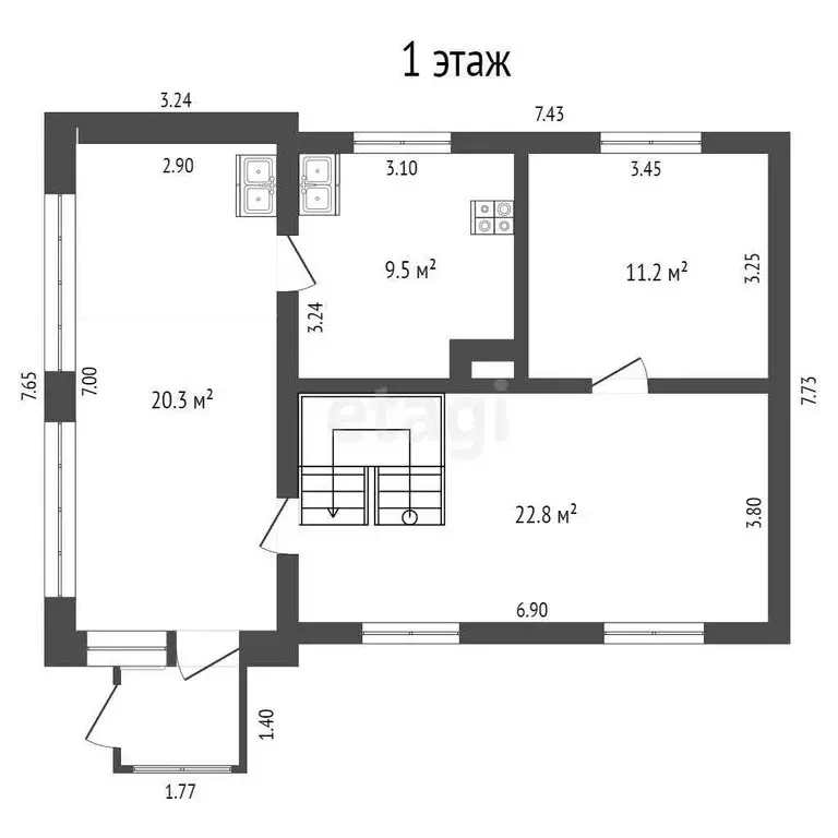 Дом в Красносельский район, Сидоровское сельское поселение, деревня ... - Фото 1
