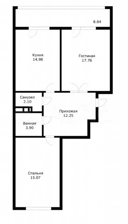 2-к. квартира, 75 м, 4/20 эт. - Фото 0