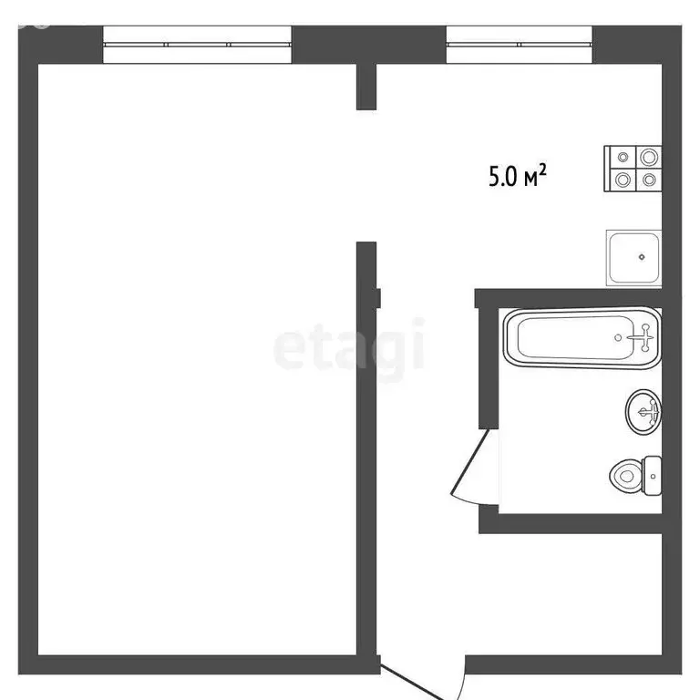 1-комнатная квартира: Тобольск, 8-й микрорайон, 10 (28.5 м) - Фото 0