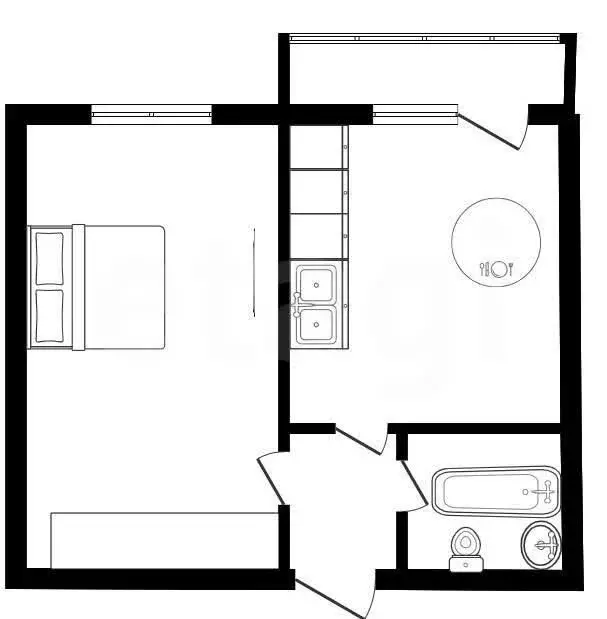 1-комнатная квартира: Краснодар, Агрохимическая улица, 85 (33.3 м) - Фото 1
