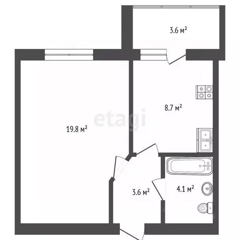 1-к кв. Калужская область, Калуга ул. Пухова, 31 (37.0 м) - Фото 2