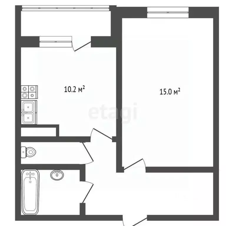 1-к кв. Санкт-Петербург Смоленская ул., 11к2 (39.3 м) - Фото 1
