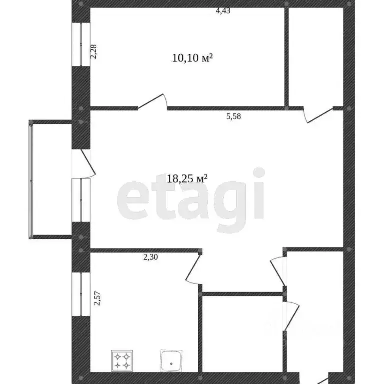 2-к кв. Белгородская область, Белгород ул. Есенина, 15 (61.0 м) - Фото 0