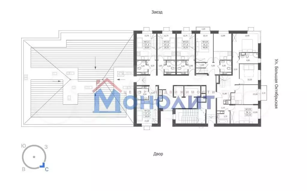 Квартира-студия, 29 м, 11/12 эт. - Фото 1