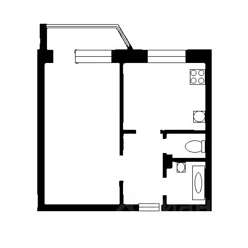 1-к кв. Нижегородская область, Нижний Новгород ул. Надежды Сусловой, ... - Фото 2