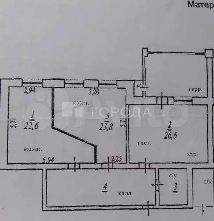 3-к. квартира, 120 м, 5/5 эт. - Фото 0