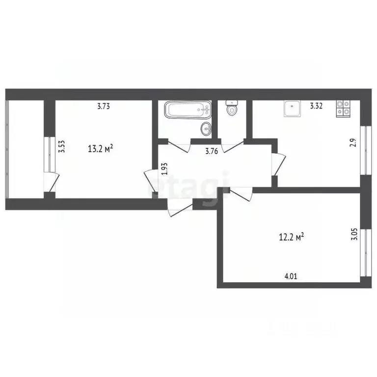 2-к кв. Тамбовская область, Тамбов ул. Чичерина, 62 (59.4 м) - Фото 2