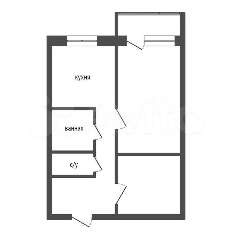 1-к. квартира, 30,5 м, 5/5 эт. - Фото 0
