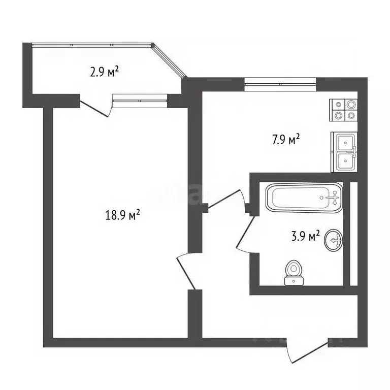 1-к кв. Москва Северодвинская ул., 11к1 (38.0 м) - Фото 2