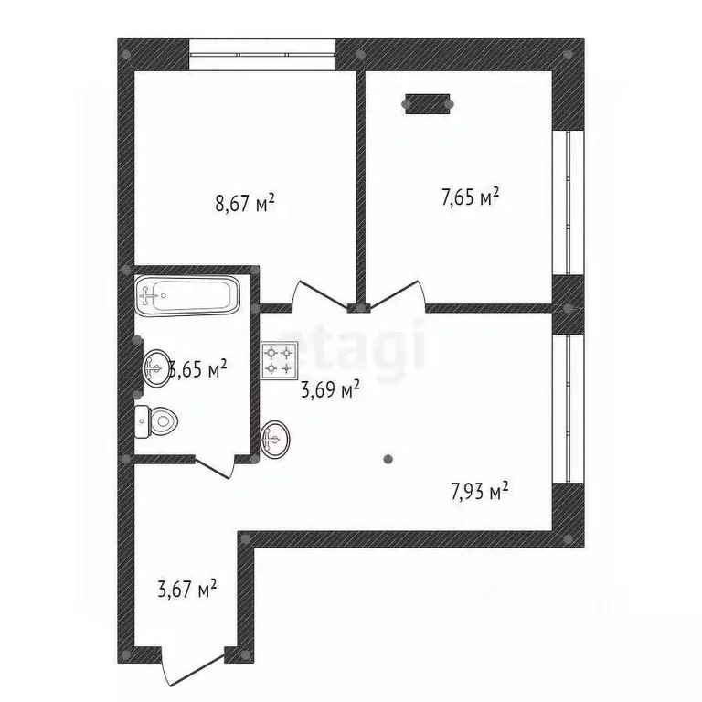 3-к кв. Башкортостан, Уфа ул. Аксакова, 81 (36.0 м) - Фото 1