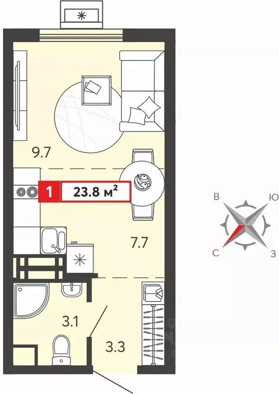 Студия Пензенская область, Пензенский район, Засечный сельсовет, с. ... - Фото 1