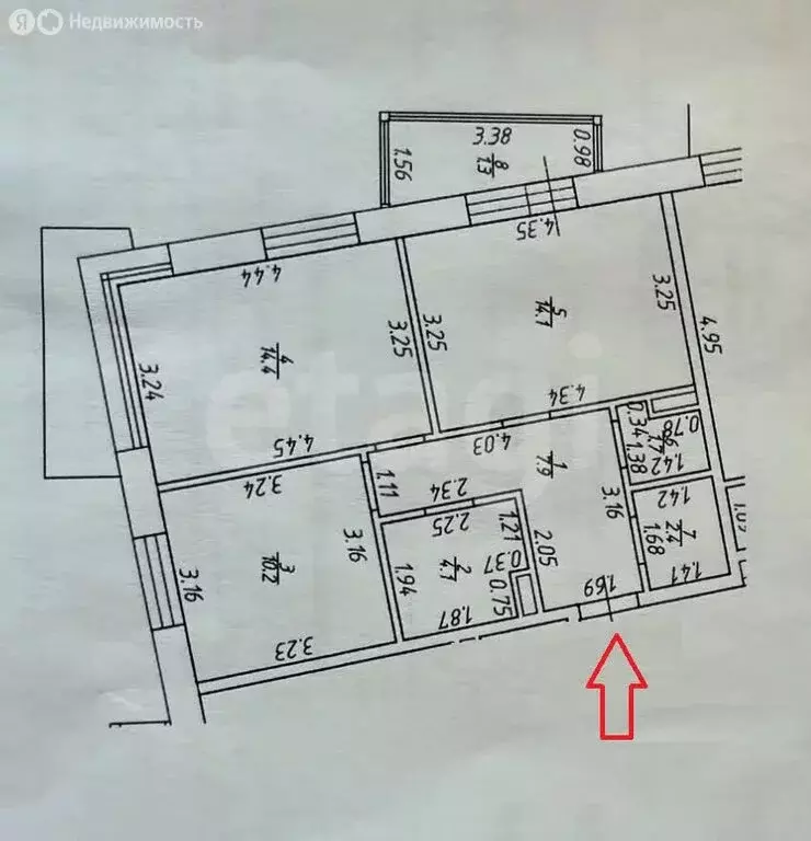2-комнатная квартира: Казань, улица Гаврилова, 7к2 (54.8 м) - Фото 1