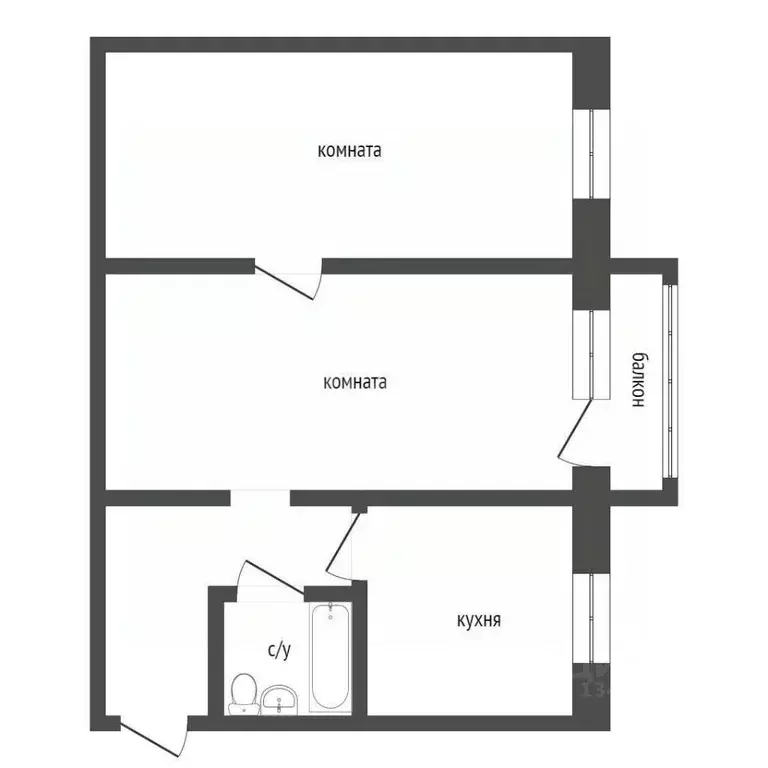 2-к кв. Курганская область, Курган ул. Володарского, 109 (39.1 м) - Фото 2