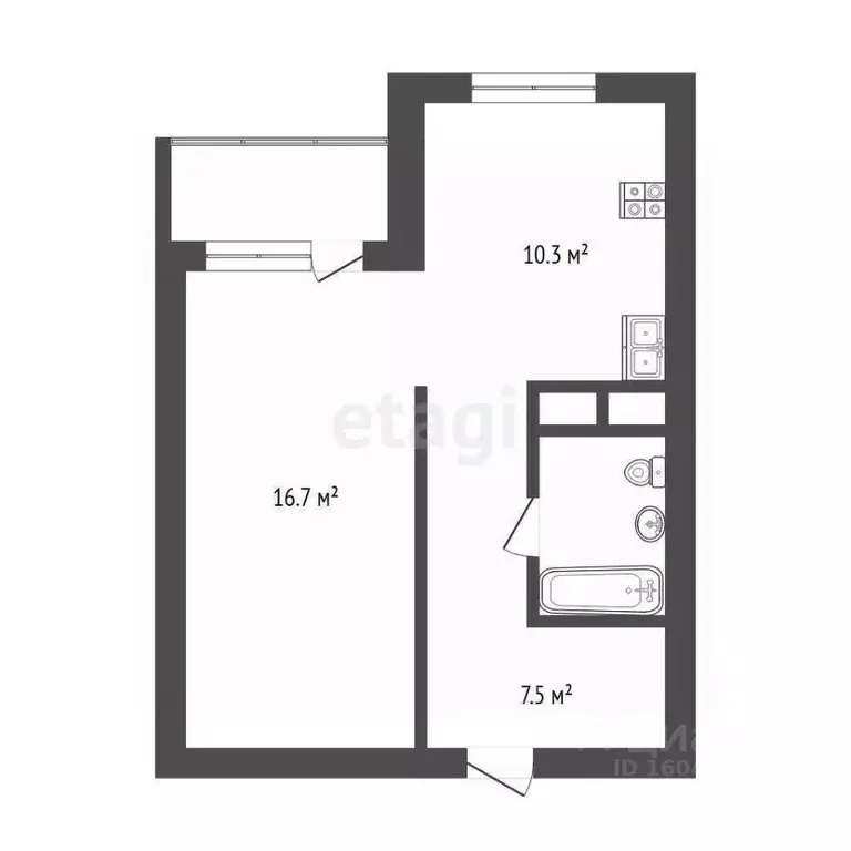 1-к кв. Московская область, Дмитров ул. Спасская, 3 (38.1 м) - Фото 2