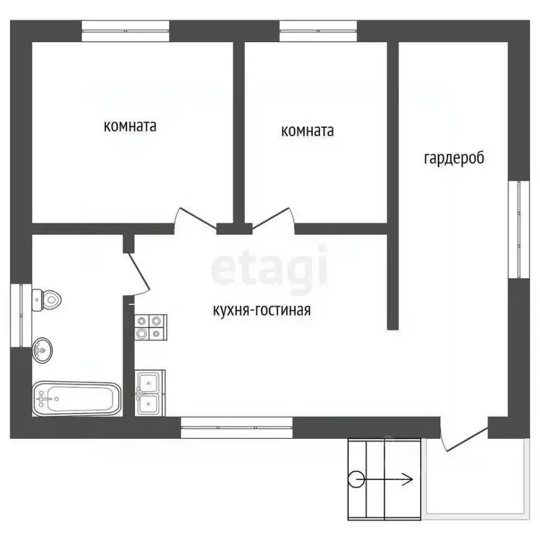 Дом в Тюменская область, Нижнетавдинский муниципальный округ, ... - Фото 1