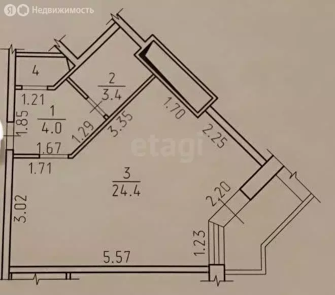 Квартира-студия: Ижевск, Буммашевская улица, 47 (33 м) - Фото 0