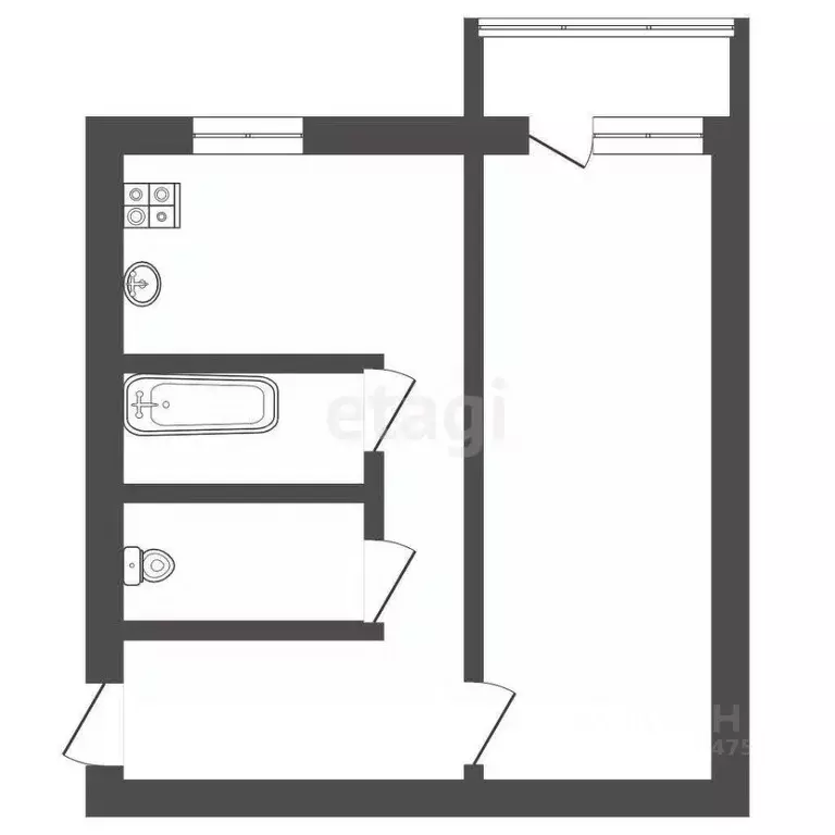 1-к кв. Владимирская область, Ковров ул. Лопатина, 13/4 (29.9 м) - Фото 0