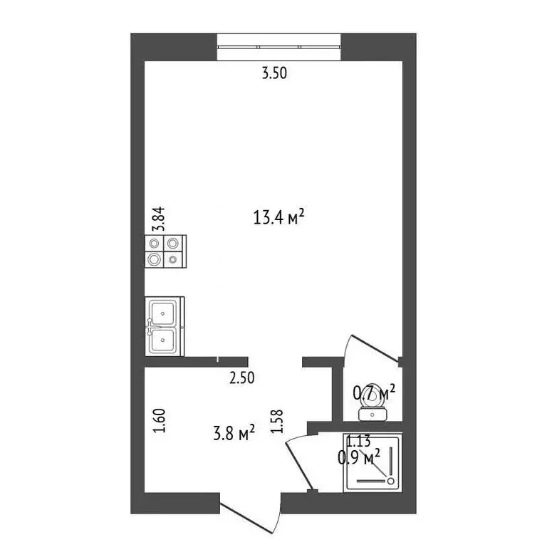 1-комнатная квартира: Стерлитамак, проспект Ленина, 34А (18.8 м) - Фото 1
