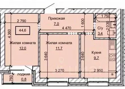 2-к кв. Алтайский край, Барнаул ул. Анатолия (44.6 м) - Фото 0