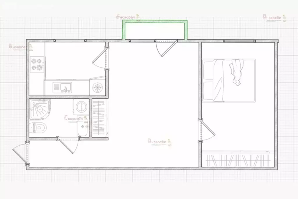 2-комнатная квартира: Екатеринбург, улица Папанина, 18А (42.7 м) - Фото 1