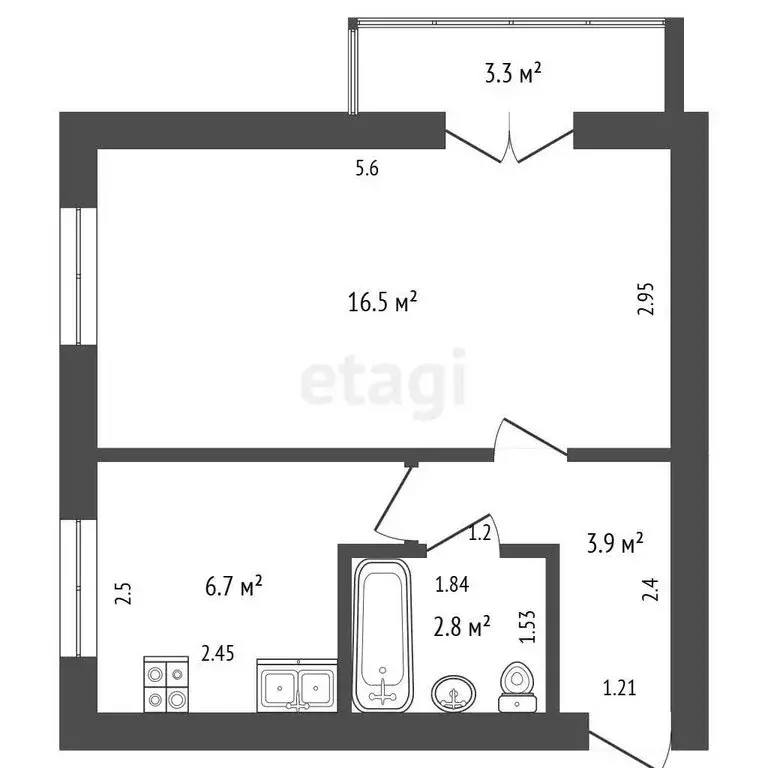 1-комнатная квартира: Самара, Партизанская улица, 116А (30 м) - Фото 1
