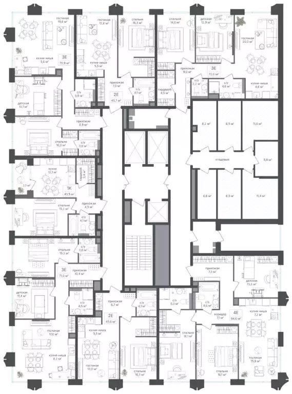2-к кв. Москва Петровский Парк 2 жилой комплекс (70.9 м) - Фото 1