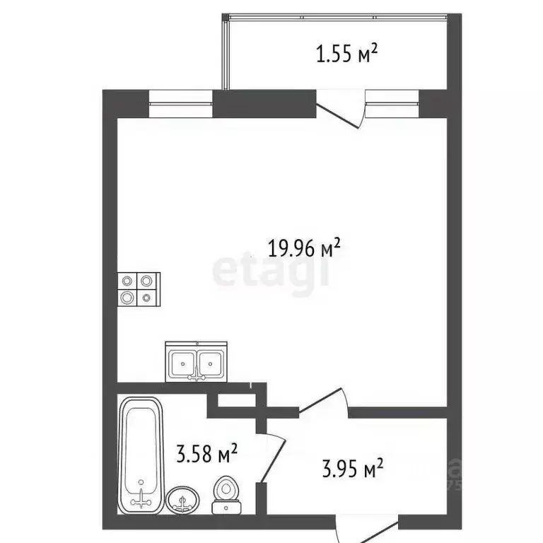 Студия Ярославская область, Ярославский муниципальный округ, пос. ... - Фото 2