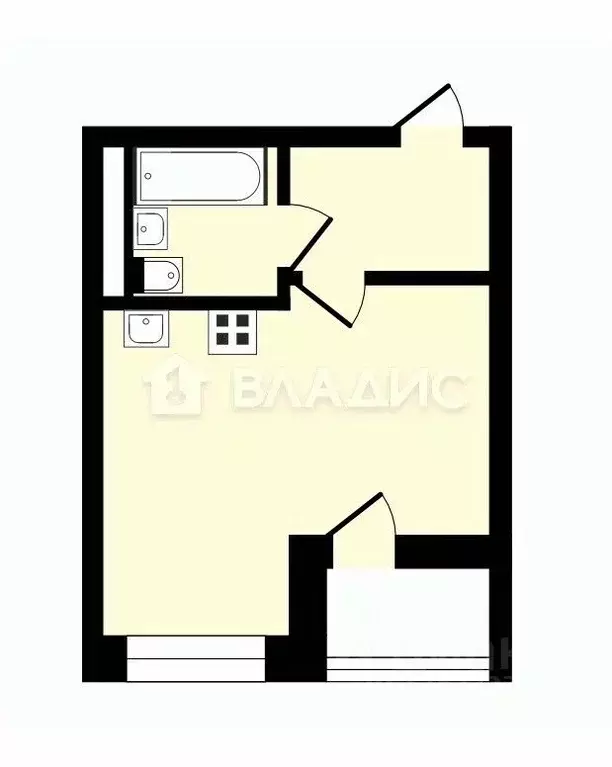 Студия Московская область, Мытищи пер. 1-й Трудовой, 4 (25.14 м) - Фото 2