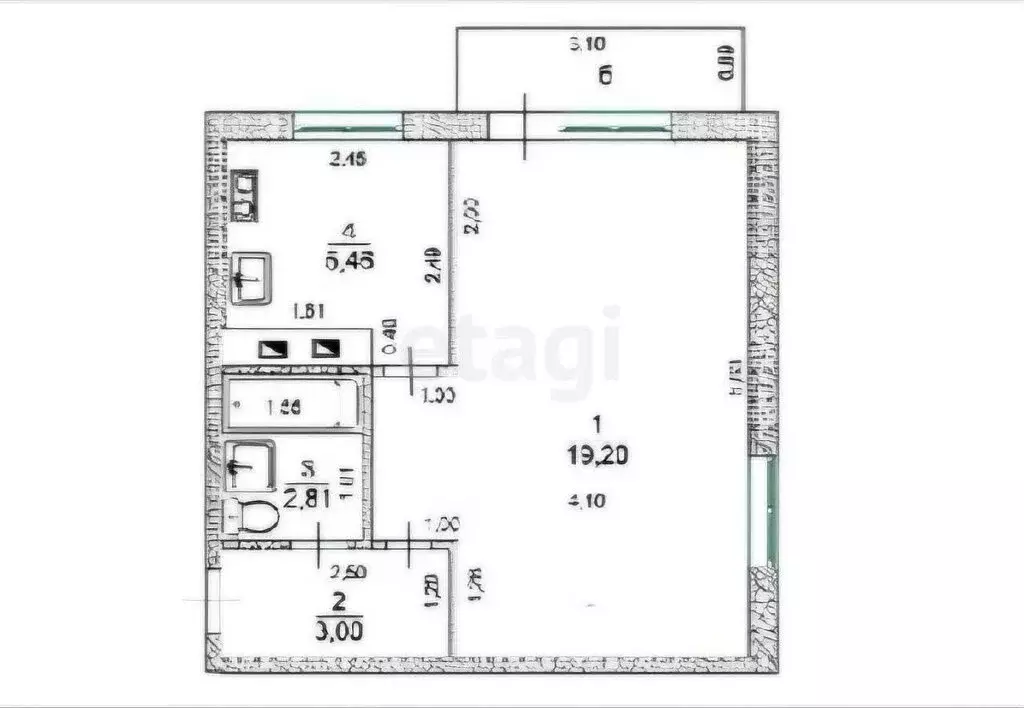 1-комнатная квартира: Ульяновск, Кузоватовская улица, 39 (31.3 м) - Фото 0