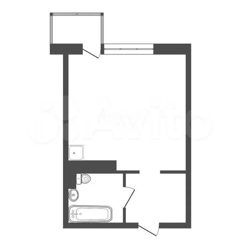 Квартира-студия, 29 м, 23/25 эт. - Фото 0