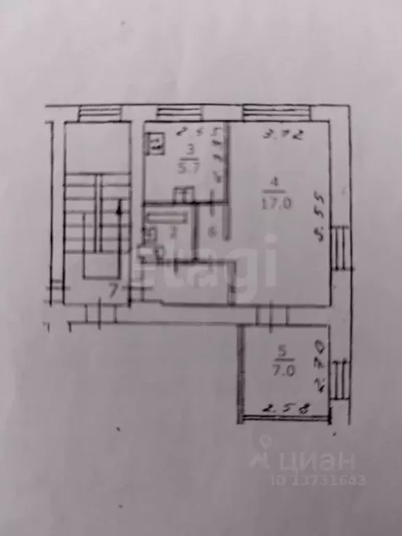2-к кв. Псковская область, Псков Гражданская ул., 12 (37.4 м) - Фото 2