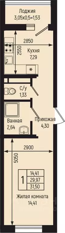 1-к кв. Краснодарский край, Туапсинский муниципальный округ, с. Небуг ... - Фото 1
