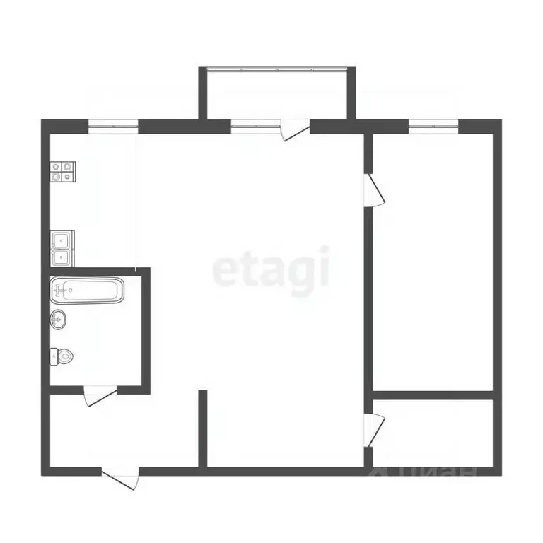 2-к кв. Тюменская область, Тюмень ул. Мельникайте, 95 (42.4 м) - Фото 2
