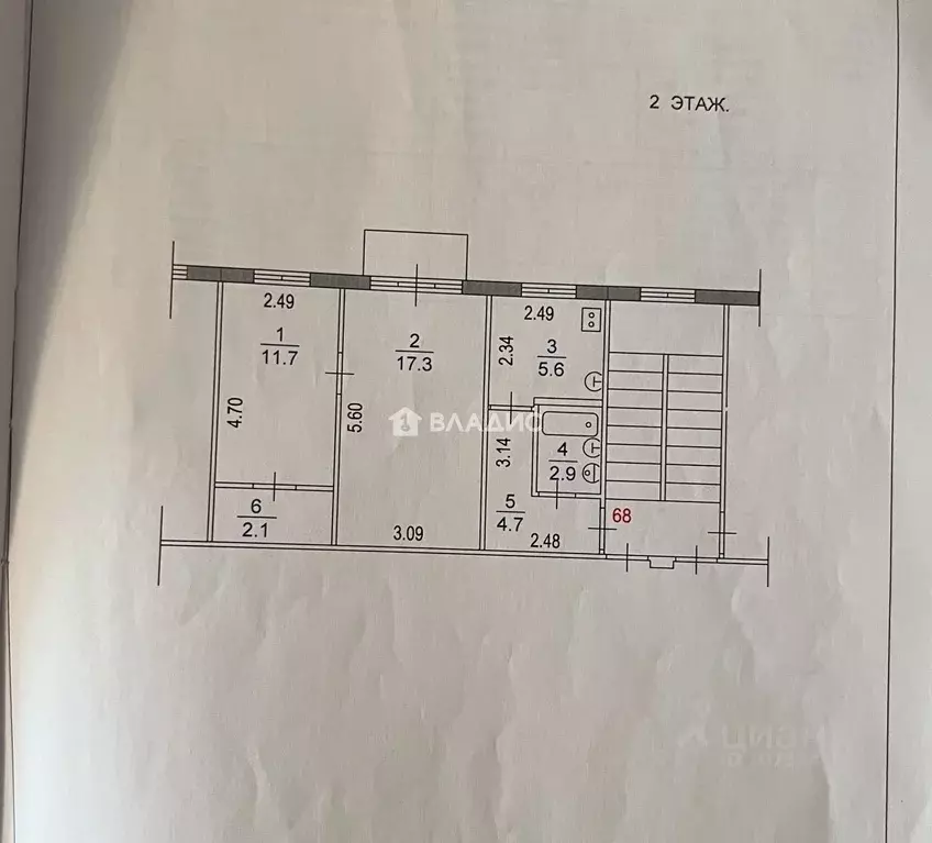 2-к кв. Московская область, Егорьевск 2-й мкр, 13 (44.3 м) - Фото 2