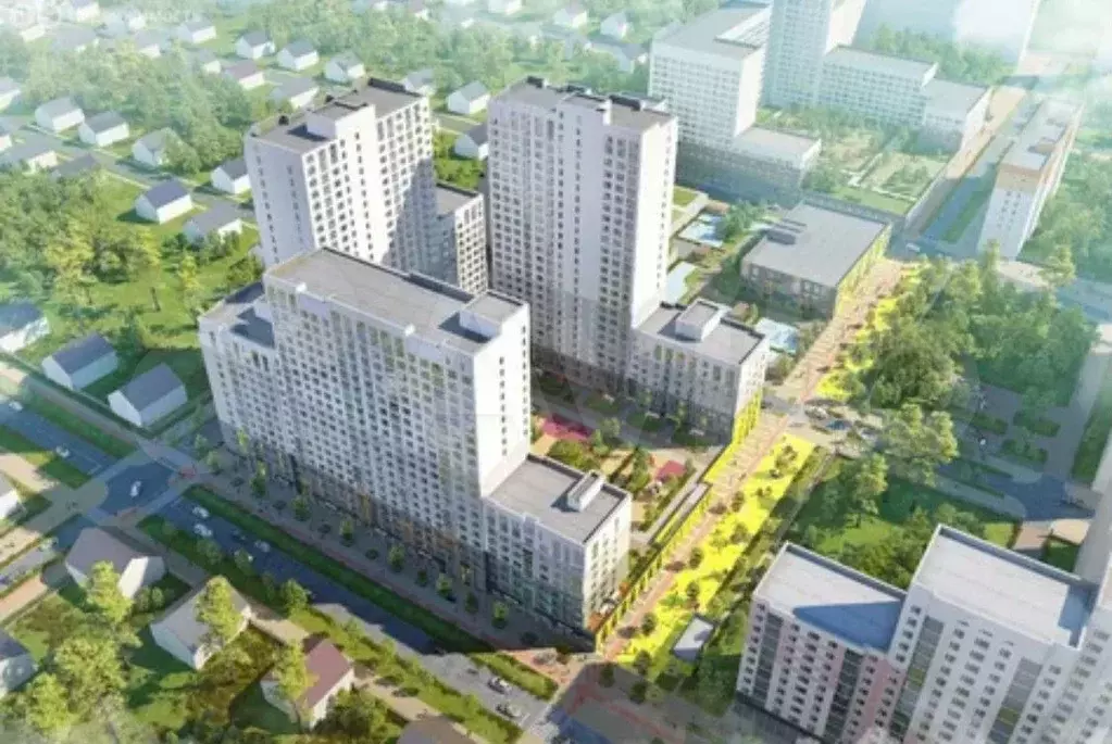 2-к. квартира, 58 м, 6/18 эт. - Фото 1