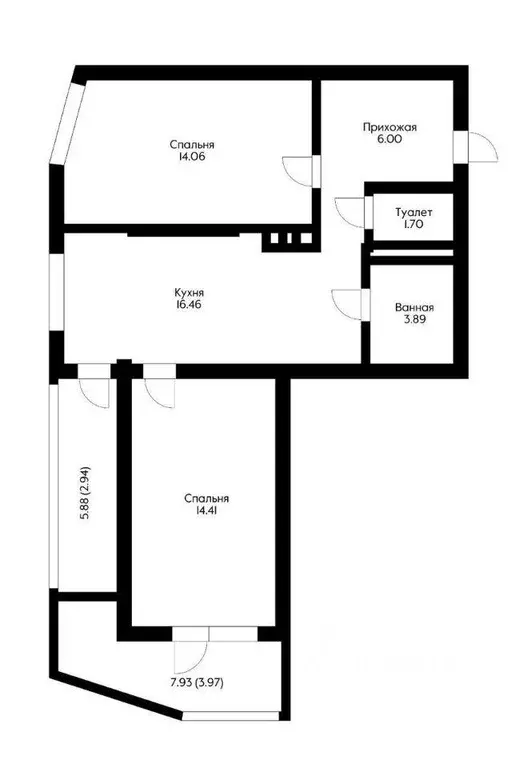 Квартира, 2 комнаты, 63 м - Фото 1
