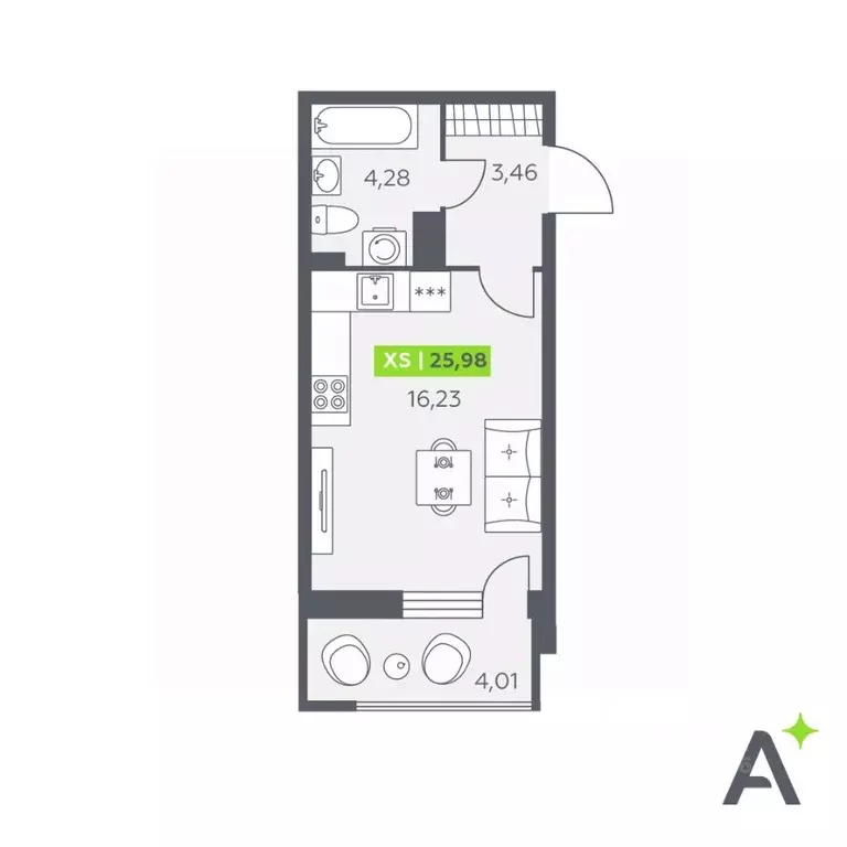 Студия Ленинградская область, Всеволожский район, Заневское городское ... - Фото 1