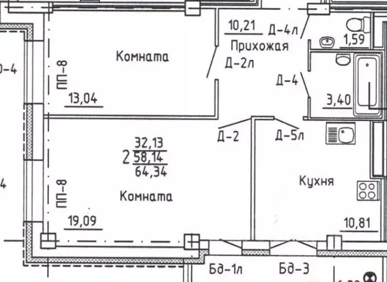 2-к кв. Марий Эл, Йошкар-Ола ул. Карла Маркса, 109Г (64.0 м) - Фото 0